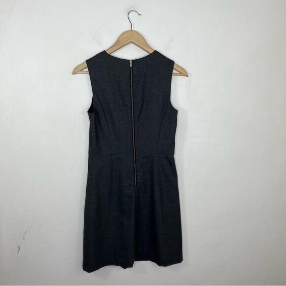 Theory Colette Charcoal Gray Wool Blend Sheath Dress Size 2 - Picture 5 of 14